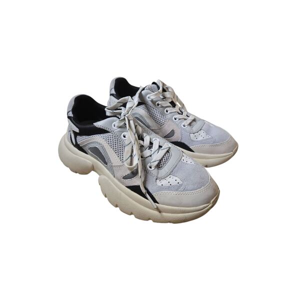 Maje Panel Leather Mesh and Suede Sneakers  Size 37 - Picture 4 of 7